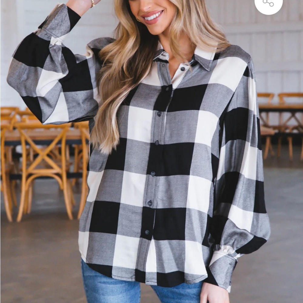 NWT Sanctuary Plaid Flannel - Picture 3 of 4